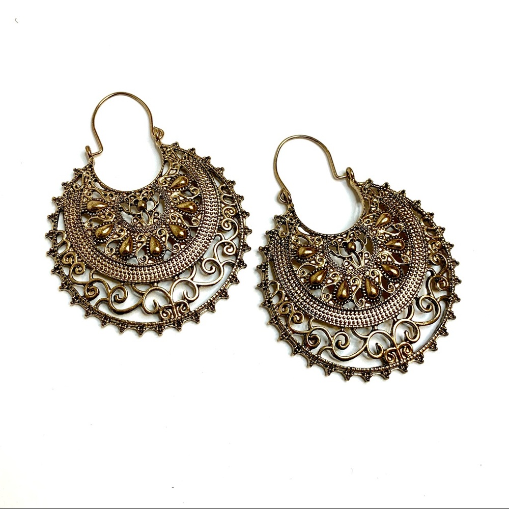 Brass Mandala Earrings